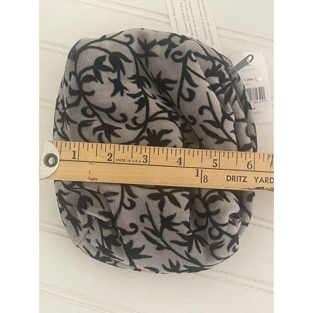 New Portolano Gray Black Make-Up Pouch Multi-Purpose Travel Bag
